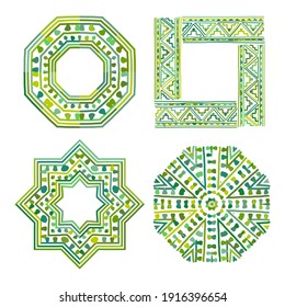 Ethnic handmade frames for your design. Vector illustration