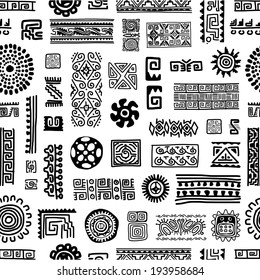 Ethnische handgefertigte Ornamente, nahtloses Muster für Ihr Design