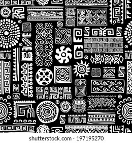 Ethnic handmade ornament, seamless pattern for your design