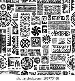 Ethnic handmade ornament, seamless pattern for your design