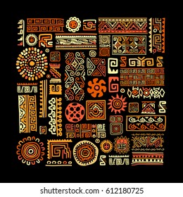 Ethnic handmade ornament for your design