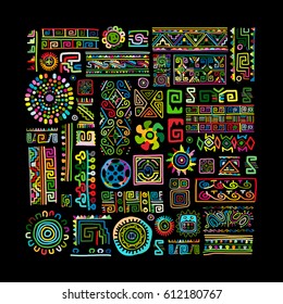 Ethnic handmade ornament for your design