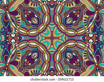 ethnic horizontal  authentic decorative paisley pattern  for your design, geometric ukrainian carpet ornamental background, vector illustration
