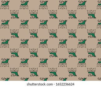 ethnic horse pattern. ethnic ornament