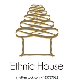 ethnic house Logo design template, icons, symbols, vector, abstract, set, shapes