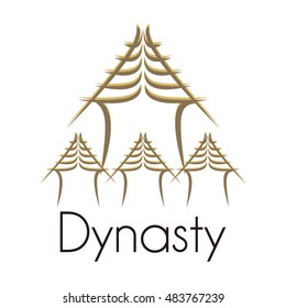 ethnic house Logo design template, icons, symbols, vector, abstract, set, shapes