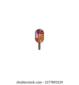 ethnic Ice cream logo vector concept with colorful and modern styles