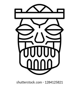Ethnic idol icon. Outline ethnic idol vector icon for web design isolated on white background