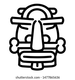 Ethnic idol icon. Outline ethnic idol vector icon for web design isolated on white background