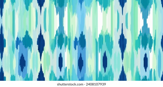 Ethnic Ikat abstract background. Ikat ethnic tribal, boho colors seamless wallpaper. Motif ethnic handmade seamless.Illustration for greeting cards, printing and other design project.