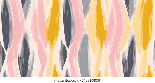 Ethnic Ikat abstract background. Ikat ethnic tribal, boho colors seamless wallpaper. Motif ethnic handmade seamless.Illustration for greeting cards, printing and other design project.