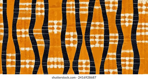Ethnic Ikat abstract background. Ikat ethnic tribal, boho colors seamless wallpaper. Motif ethnic handmade seamless.Illustration for greeting cards, printing and other design project.