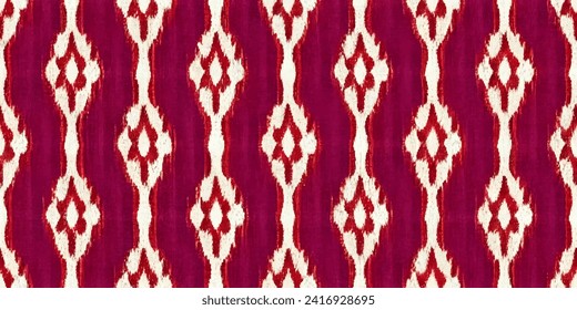 Ethnic Ikat abstract background. Ikat ethnic tribal, boho colors seamless wallpaper. Motif ethnic handmade seamless.Illustration for greeting cards, printing and other design project.