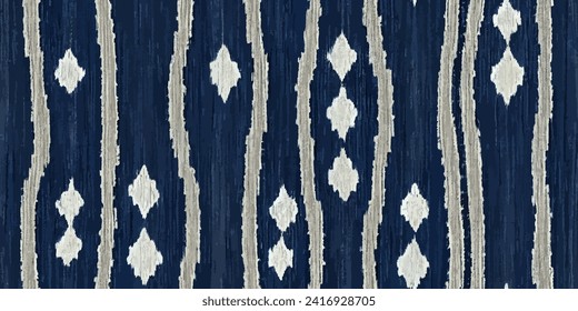 Ethnic Ikat abstract background. Ikat ethnic tribal, boho colors seamless wallpaper. Motif ethnic handmade seamless.Illustration for greeting cards, printing and other design project.