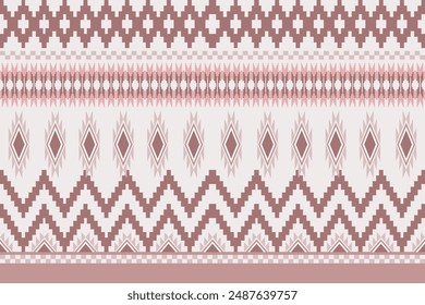 Ethnic Ikat abstract geometric oriental traditional seamless pattern. Native fabric decorative Ikat textile vintage pattern Aztec style design for fabric, clothing, embroidery, ornament, element