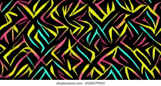 Ethnic Ikat abstract seamless art. 
Motif ethnic handmade beautiful Ikat art. Ikat ethnic tribal, boho colors seamless wallpaper. Illustration for greeting cards, printing and other design project.