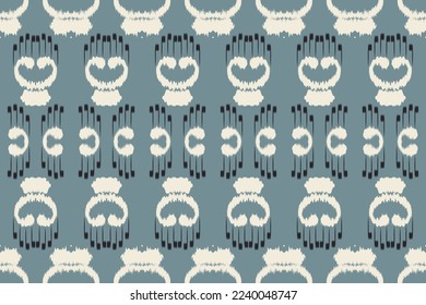 Ethnic ikat Aztec batik textile seamless pattern digital vector design for Print saree Kurti Borneo Fabric border brush symbols swatches stylish