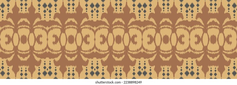 Ethnic ikat background batik textile seamless pattern digital vector design for Print saree Kurti Borneo Fabric border brush symbols swatches designer