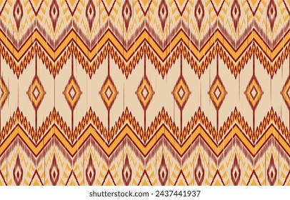 Étnico Ikat hermoso patrón sin costuras. Diseño tradicional de rayas de estilo mexicano para fondo de pantalla, vector, tela, ropa, batik, alfombra, bordado