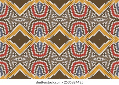Patrón sin fisuras hermoso ikat étnico. Estilo mexicano a rayas. Nativo tradicional. Diseño para el fondo, Fondo de pantalla, Ilustración vectorial, tela, ropa, batik, alfombra, bordado.