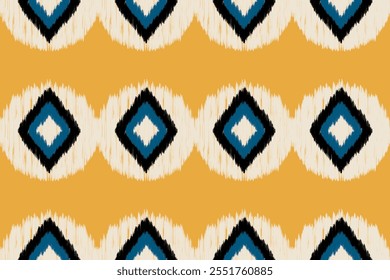 Patrón sin fisuras hermoso ikat étnico. Nativo tradicional. Diseño para el fondo, Fondo de pantalla, Ilustración vectorial, tela, ropa, batik, alfombra, bordado.