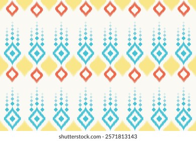 Ethnic ikat beautiful seamless pattern. Native traditional. Design for background, wallpaper, vector illustration, fabric, clothing, batik, carpet, embroidery.