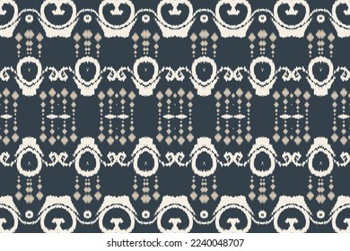 Ethnic ikat chevron batik textile seamless pattern digital vector design for Print saree Kurti Borneo Fabric border brush symbols swatches cotton