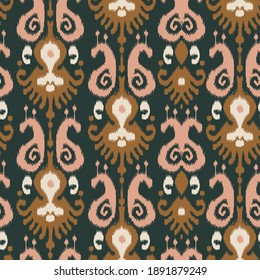 Ethnic ikat chevron pattern background Traditional pattern on the fabric in Indonesia and other Asian countries