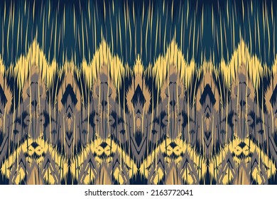 Ethnic ikat chevron pattern background Traditional pattern on the fabric in Indonesia and other Asian countries.