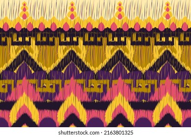 Ethnic ikat chevron pattern background Traditional pattern on the fabric in Indonesia and other Asian countries.