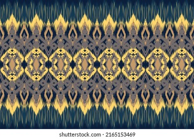 Ethnic ikat chevron pattern background Traditional pattern on the fabric in Indonesia and other Asian countries.