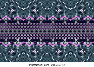 Ethnic ikat chevron pattern background Traditional pattern on the fabric in Indonesia and other Asian countries.