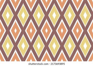 Ethnic ikat chevron pattern background Traditional ethnic pattern on the fabric in Indonesia and other Asian design for prints fabric paper carpet textiles rug dress rapping industry