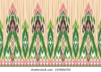 Ethnic ikat chevron pattern background Traditional pattern on the fabric in Indonesia and other Asian countries.