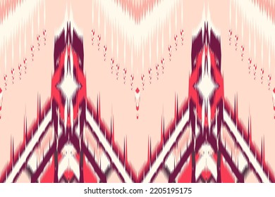 Ethnic ikat chevron pattern background Traditional pattern on the fabric in Indonesia and other Asian countries.