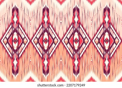 Ethnic ikat chevron pattern background Traditional pattern on the fabric in Indonesia and other Asian countries.