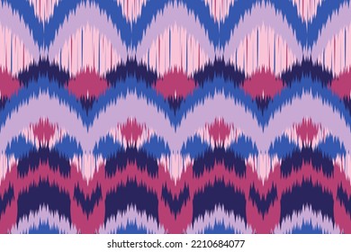 Ethnic ikat chevron pattern background Traditional pattern on the fabric in Indonesia and other Asian countries.