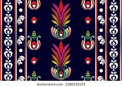 Ethnic ikat chevron pattern background Traditional pattern on the fabric in Indonesia and other Asian countries