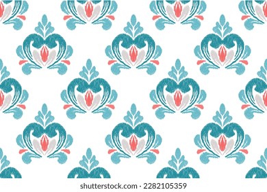 Ethnic ikat chevron pattern background Traditional pattern on the fabric in Indonesia and other Asian countries