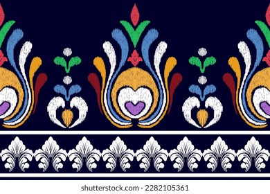 Ethnic ikat chevron pattern background Traditional pattern on the fabric in Indonesia and other Asian countries