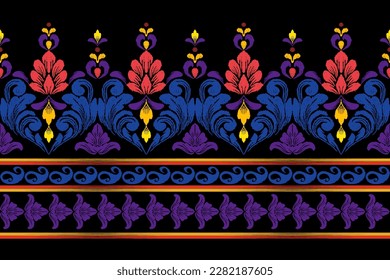 Ethnic ikat chevron pattern background Traditional pattern on the fabric in Indonesia and other Asian countries