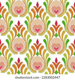 Ethnic ikat chevron pattern background Traditional pattern on the fabric in Indonesia and other Asian countries