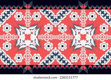 Ethnic ikat chevron pattern background Traditional pattern on the fabric in Indonesia and other Asian countries.