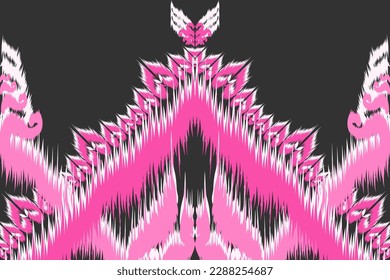 Ethnic ikat chevron pattern background Traditional pattern on the fabric in Indonesia and other Asian countries.
