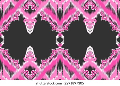 Ethnic ikat chevron pattern background Traditional pattern on the fabric in Indonesia and other Asian countries.