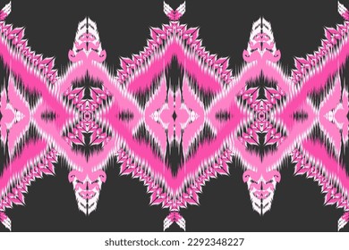 Ethnic ikat chevron pattern background Traditional pattern on the fabric in Indonesia and other Asian countries.