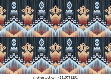 Fondo del patrón de cheurón de ikat étnico Patrón tradicional de tela en Indonesia.