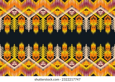 Ethnic ikat chevron pattern background Traditional pattern on the fabric in Indonesia.