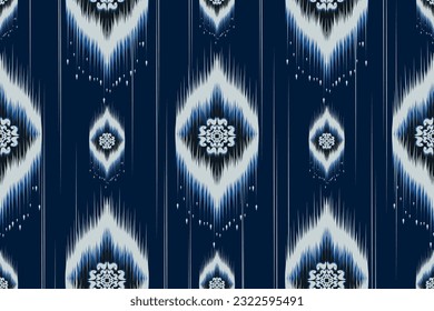 Ethnic ikat chevron pattern background Traditional pattern on the fabric in Indonesia.