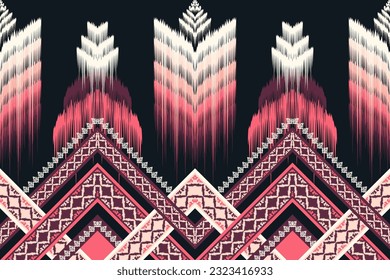 Ethnic ikat chevron pattern background Traditional pattern on the fabric in Indonesia.